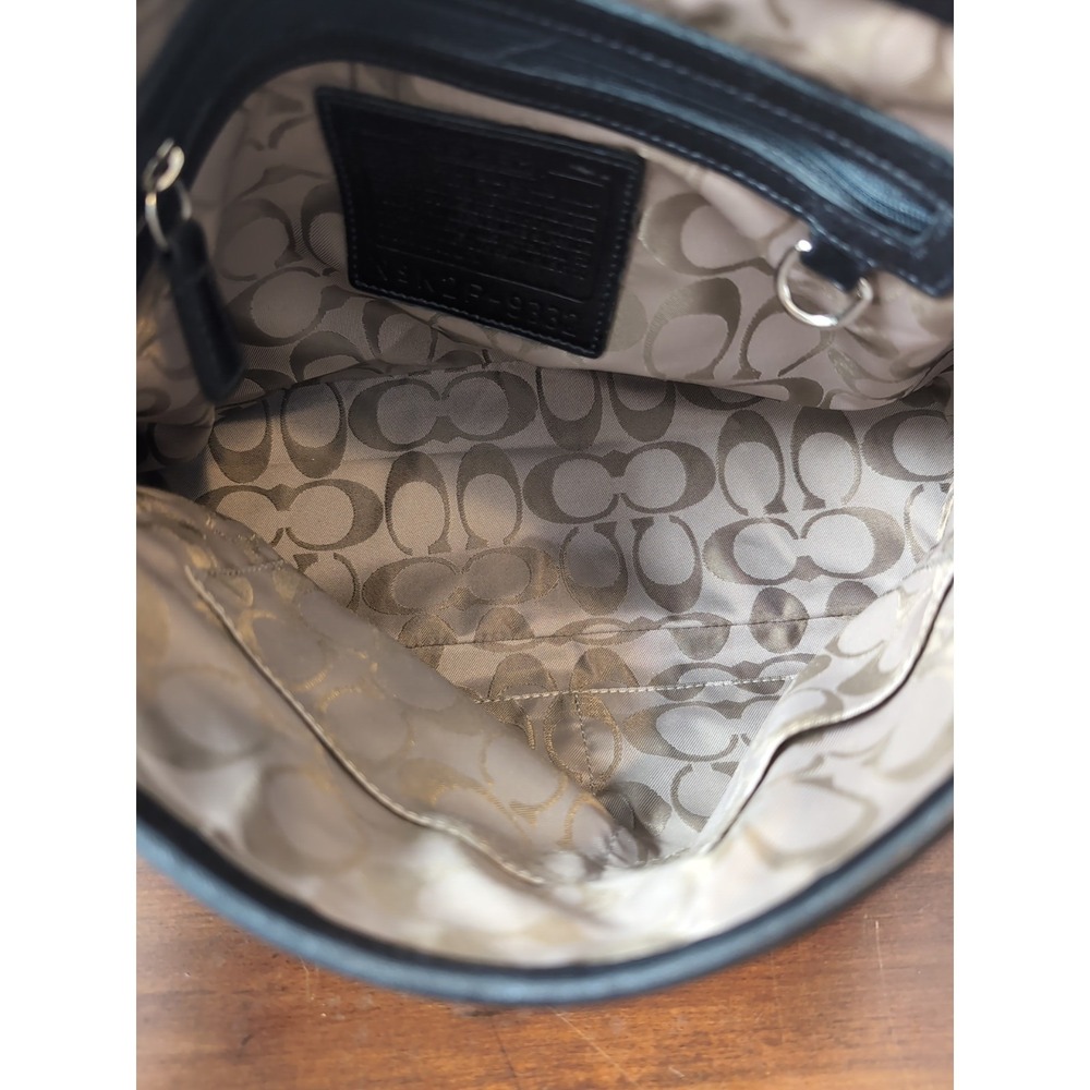 Coach Legacy Flap 9332 Vintage Flap Crossbody Black Leather - Picture 9 of 12
